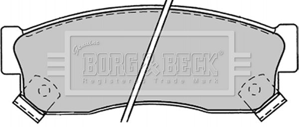 BORG & BECK Комплект тормозных колодок, дисковый тормоз BBP1244